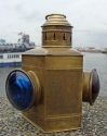 Early 20th Century Brass Port and Starboard Small Boat Running Light