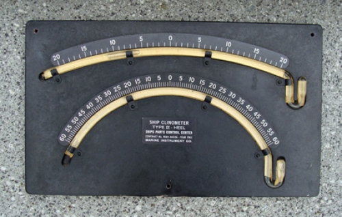 Ship Clinometer from the Heavy Cruiser USS ALBANY (CA-123)
