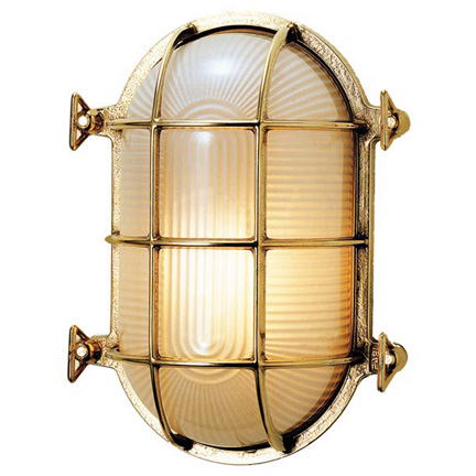 Oval Brass Bulkhead Light (new)