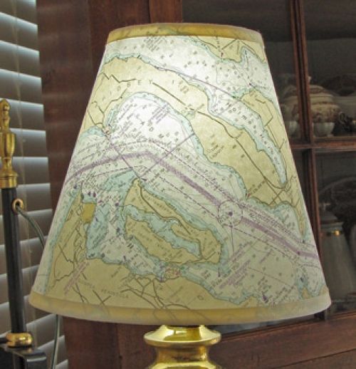 Lamp Shades Skipjack Nautical Wares Small 8 Nautical Chart Lamp Shade