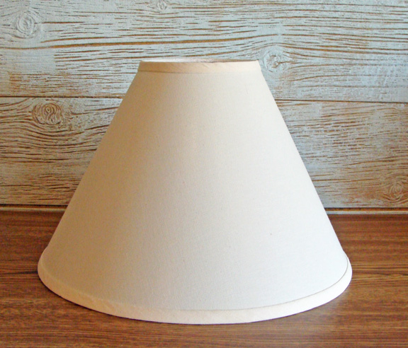 14 Inch Off White Linen Lamp Shade, 14 Table Lamp Shades