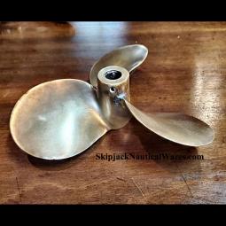 Early 20th Century Small Brass Three Blade Boat Propellor
