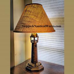 Vintage Brass Lighthouse Nautical Table Lamp