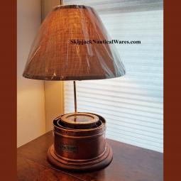 Nautical Table Lamp- Vintage Lifeboat Binnacle Compass