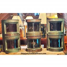 Set of Three Double Stack 'SEAHORSE' Navigation Lights From the British Ship "WARRIOR"