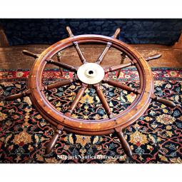 Exceptional WWII Ship's Wheel Coffee Table