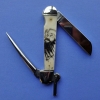 Marlinspike Pocket Knife with Scrimshaw Blackbeard