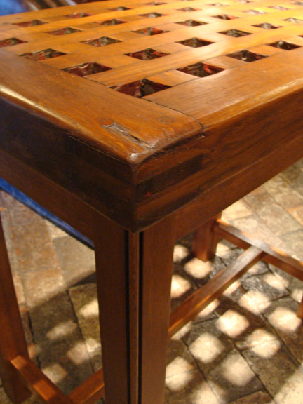 Nautical Teak Grate Occasional Table