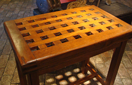 Nautical Teak Grate Occasional Table