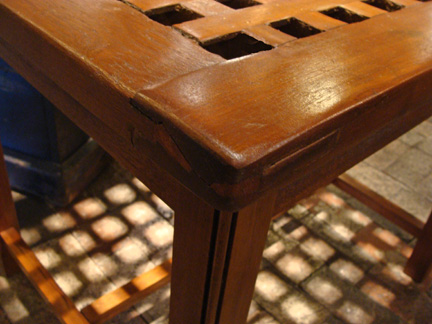 Nautical Teak Grate Occasional Table