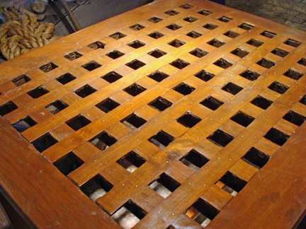 Nautical Teak Grate Occasional Table