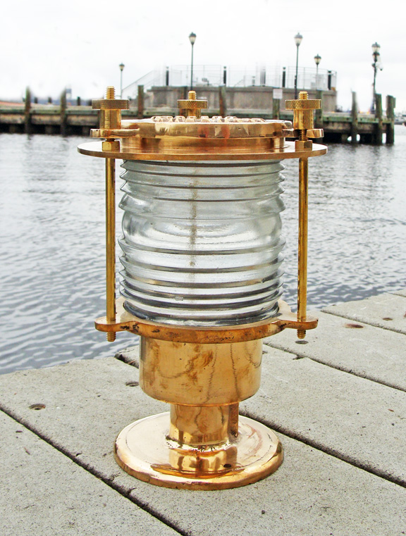Seaborn Brass Pedestal Dock Or Piling Light New Skipjack Nautical Seaborn Brass Pedestal Dock Or Piling Light New