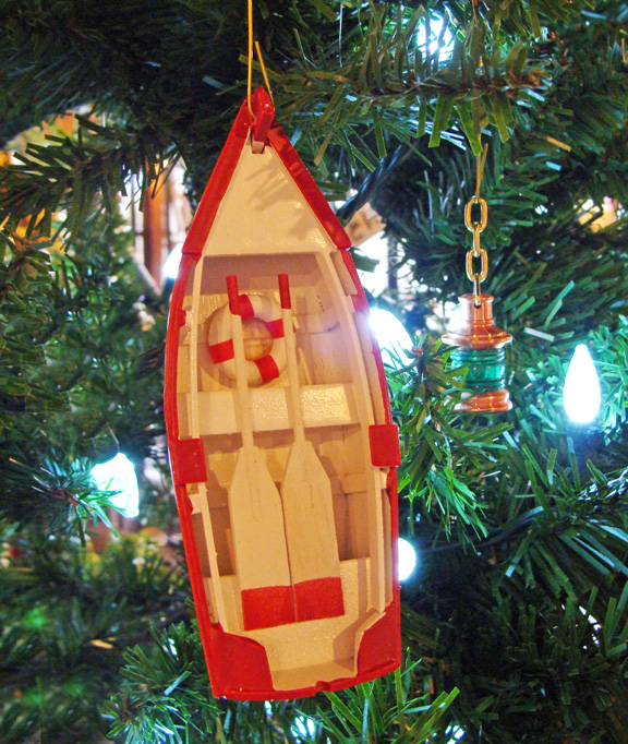 Wooden Dinghy Nautical Christmas Tree Ornament Decor Wooden Dinghy Nautical Christmas Tree Ornament Decor