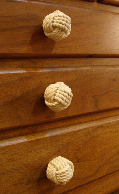 Small Monkey S Fist Cabinet Or Furniture Knob Skipjack Nautical Wares