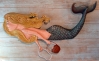 &quot;Nantucket Mermaid&quot; folk art carving by J P Johnson -- length 60&quot;