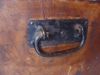 British, leather, officer's chest, antique, 19th century, brass tacks, 