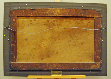 the Battle of Lake Erie, back of painting