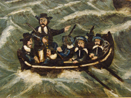 the Battle of Lake Erie,Commodore Perry in Skiff