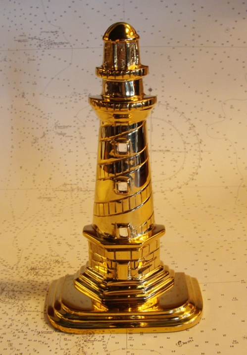 Brass Lighthouse Bookends