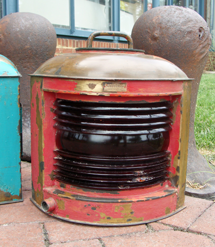 Pair of vintage Brass Perko Running Lights - nautical lantern