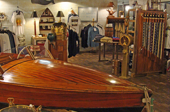 Skipjack nautical clothing displayed in our Olde Towne Portsmouth showroom