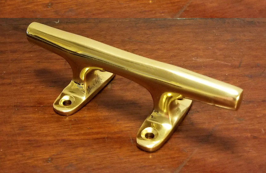 Solid Brass Cleat 4 Inch New Skipjack Nautical Wares