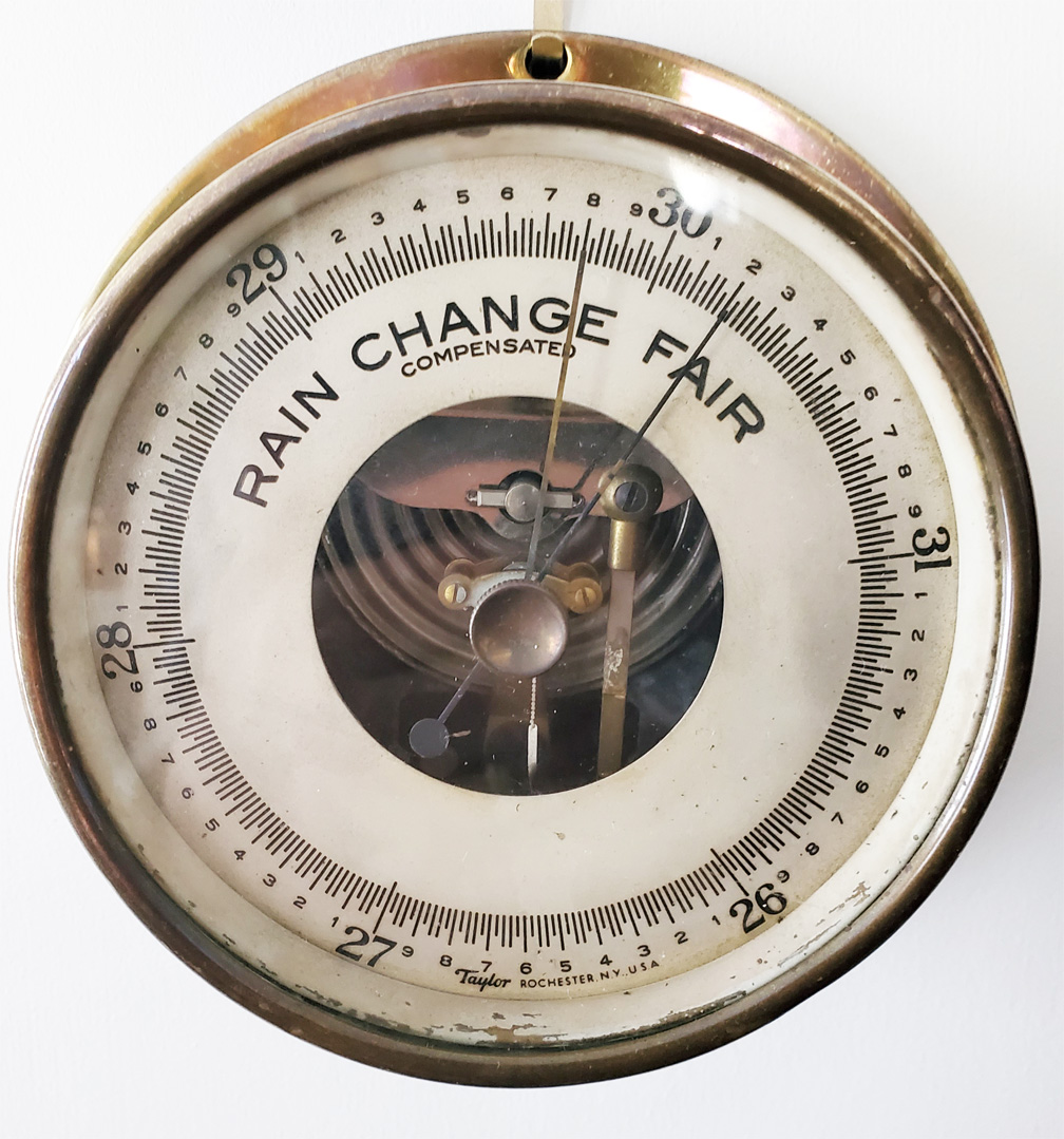 Nautical Barometer Polished Brass 