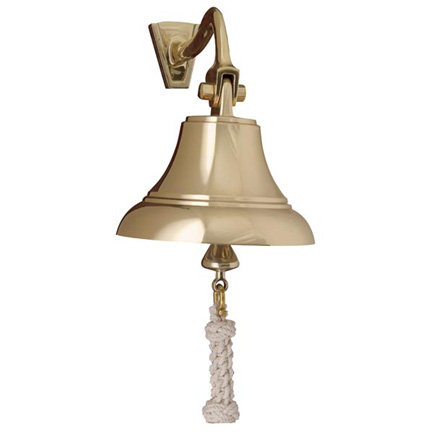 4 Inch Brass Bell With Lanyard