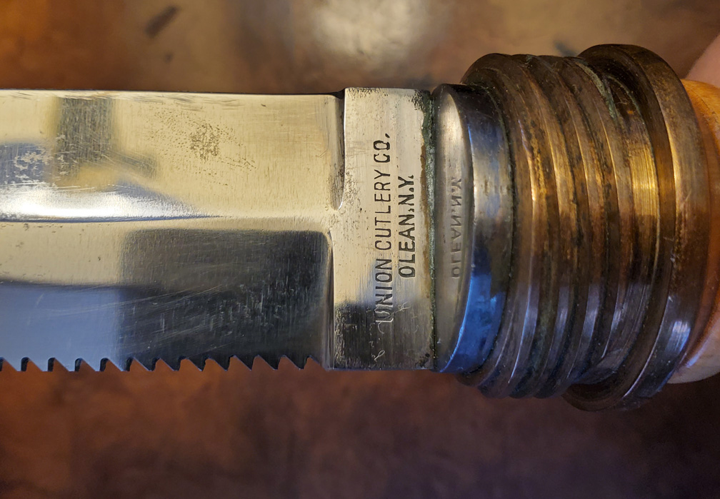 Original U.S. WWII KABAR Deep Sea Diving Knife with Brass Scabbard Skipjack Nautical Wares