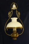 Antique Brass Ship's Salon Hanging Lantern by  Miller Lamp Company