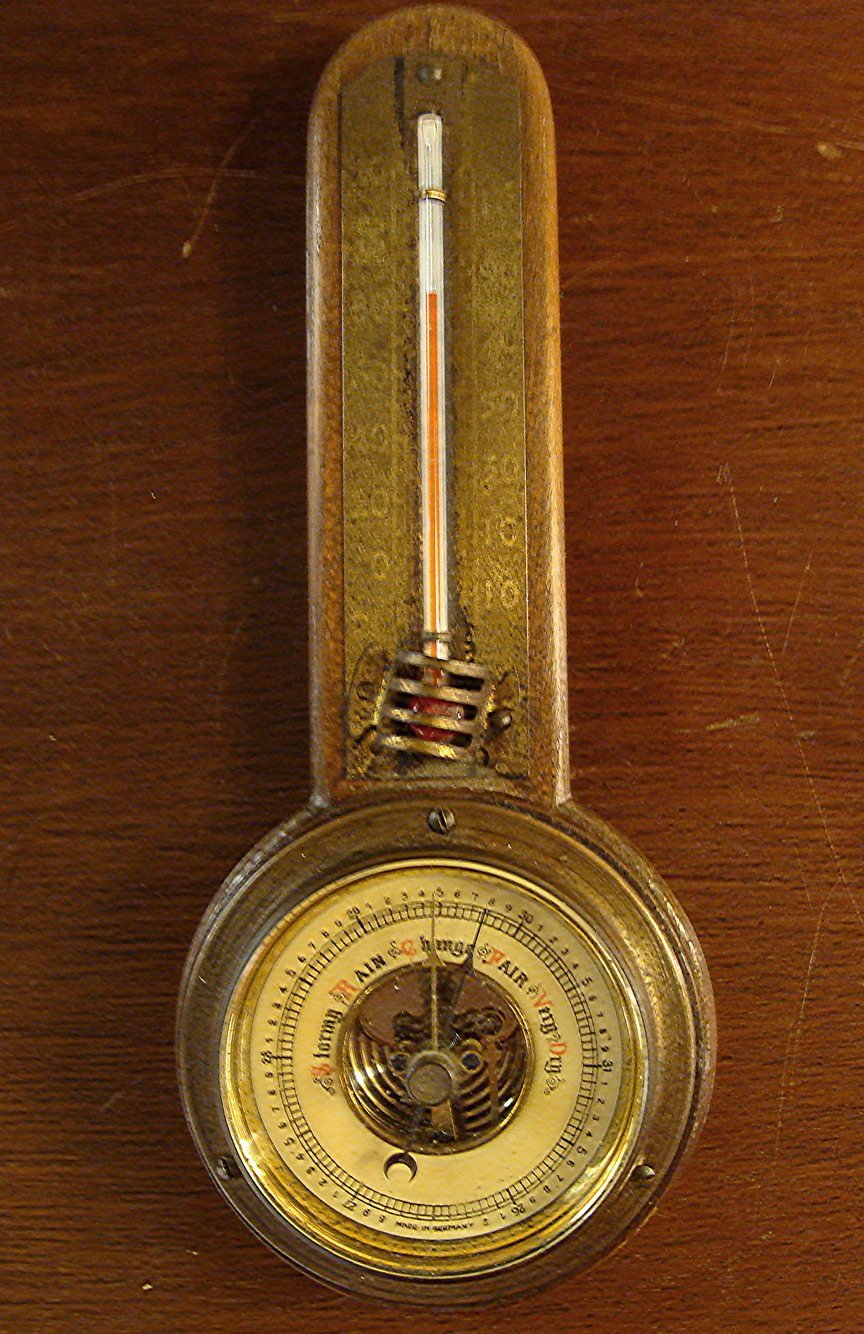 Vintage Banjo Style Barometer/Thermometer Skipjack Nautical Wares