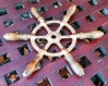 Classic Brass and Wood 12 Inch Boat, Yacht Wheel