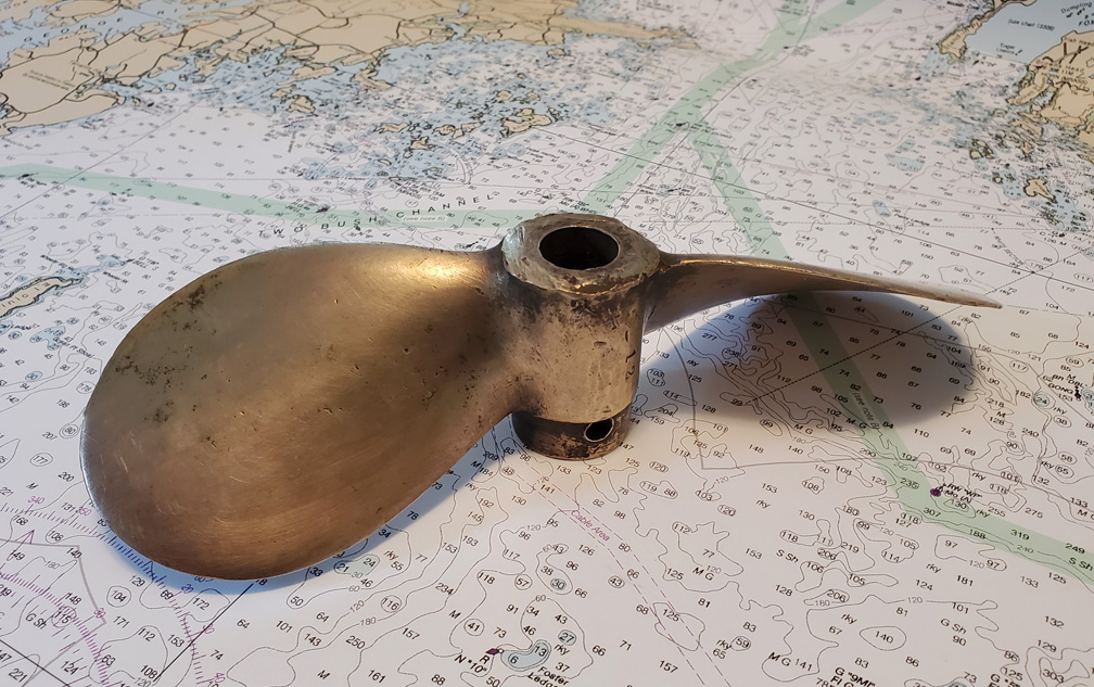 Brass Two Blade Boat Motor Propeller Skipjack Nautical Wares