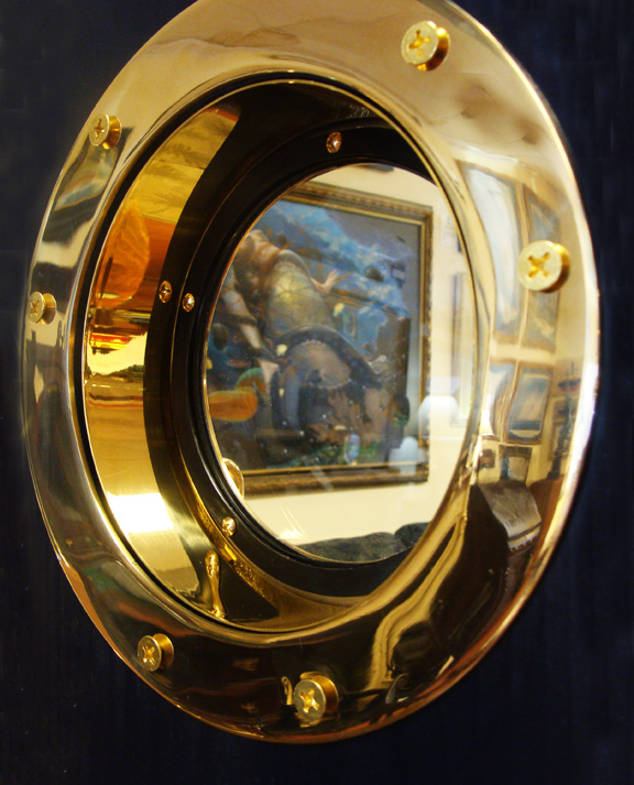 Brass Door Porthole With Backplate 4 7 8 Glass New Skipjack Nautical Wares