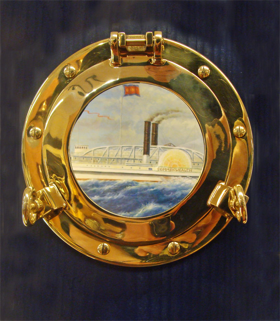 Brass Door Porthole With Backplate 4 7 8 Glass New Skipjack Nautical Wares