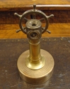 Brass Ship's Wheel Cigar Cutter back view