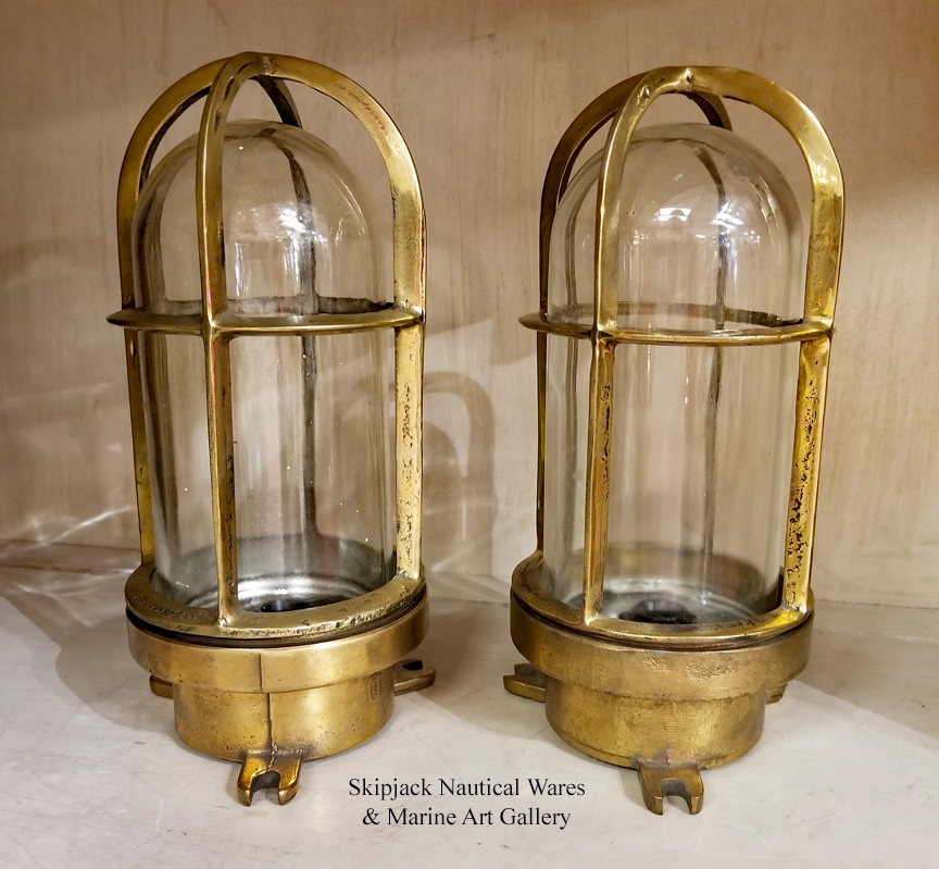 Authentic Vintage Brass Ships Passageway Or Engine Room Light Highest Quality Vintage Cast Brass Engine Room Or Passageway Light Used On Various Types Of Nav