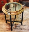 Custom Made Brass Porthole Nautical Table