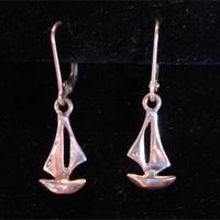 "J Boat" Sterling Silver Earrings