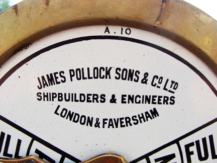 antique Engine Order Telegraph EOT James Pollock Sons Shipbuilders