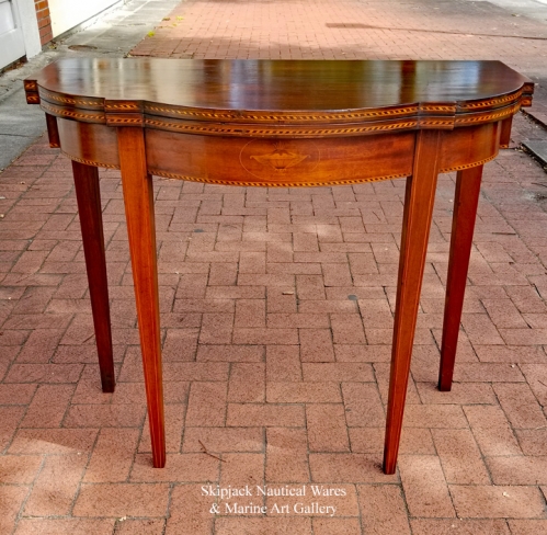 Nautical & Antique Furniture: Skipjack Nautical Wares American Federal Style Hepplewhite Card or Gaming Table - Nautical & Antique Furniture: Skipjack Nautical Wares