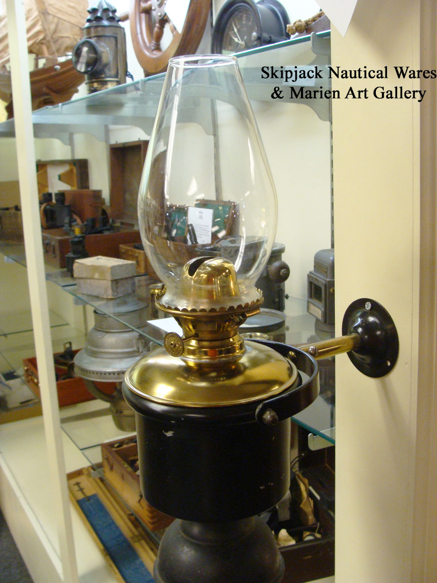 Early 20th Century Gimbaled Cabin Lantern Manufactured By P A Gimbaled And Weighted Cabin Lantern Manufactures By P A