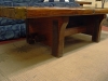 Nautical Coffee Table- Hatch Cover from WWII Liberty Ship Zane Grey, view of table base
