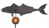 Bluefish Weathervane- Marine Art Wood Carving by J &amp; P Johnson