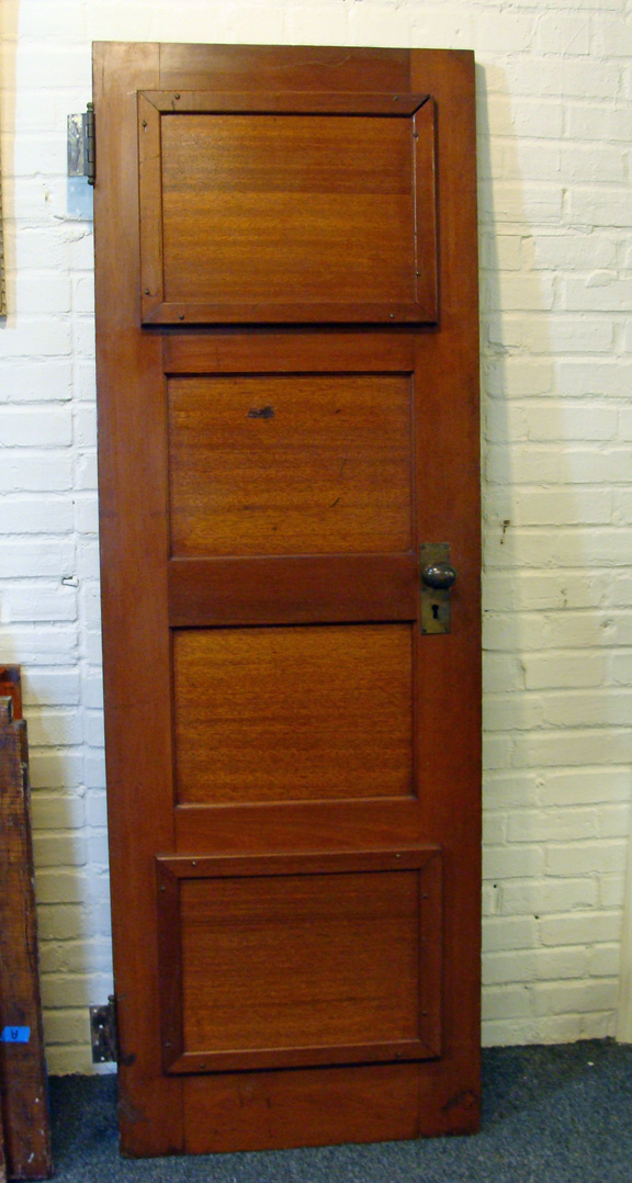 Salvaged Mahogany Ship's Door - Tugboat Esso Massachusetts