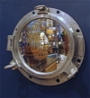 Nautical Mirror Made With Authentic Aluminum Ship's Porthole, 3 Dog