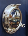 Nautical Mirror Made With Authentic Aluminum Ship Porthole, 3 Dog