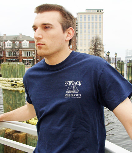 Skipjack Brand Fouled Anchor Nautical Short Sleeve T-Shirt