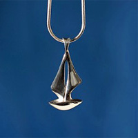 "J Boat" Sterling Silver Pendant