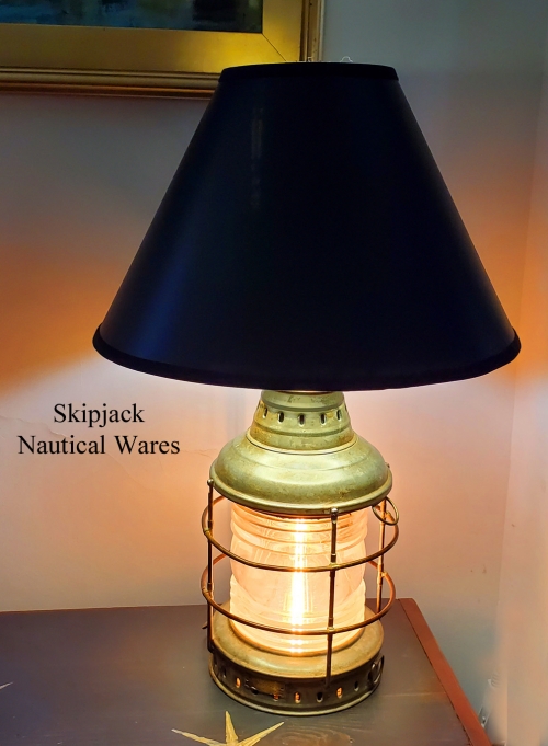Nautical Table Lamps Skipjack, Nautical End Table Lamps